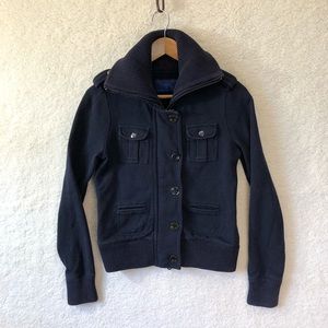 Martin + Osa navy blue zip-up sweatshirt